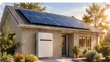 Home with rooftop solar and a physical battery
