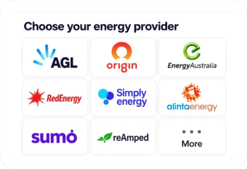 Choose your energy provider from Australian retailers